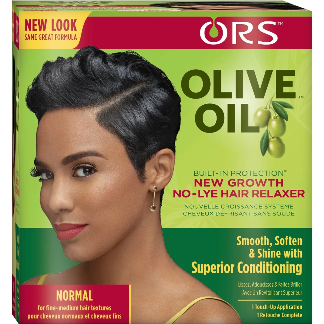 Cheapest ❤️ ORS Olive Oil New Growth No Lye Normal Hair Relaxer System 👏