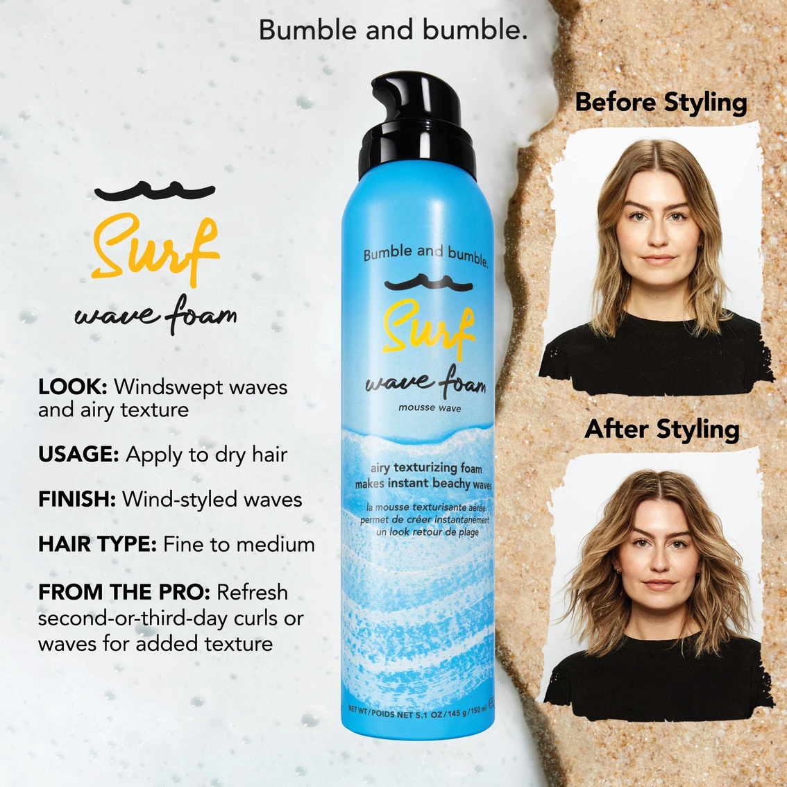 Promo β¨ Bumble & Bumble Bumble And Bumble Surf Wave Foam Mousse π₯° - Image 6