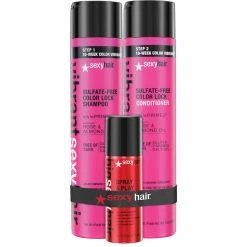 Best deal 😀 Sexy Hair Sulfate Free Color Lock Shampoo/Conditioner Set With Mini Hairspray ⭐